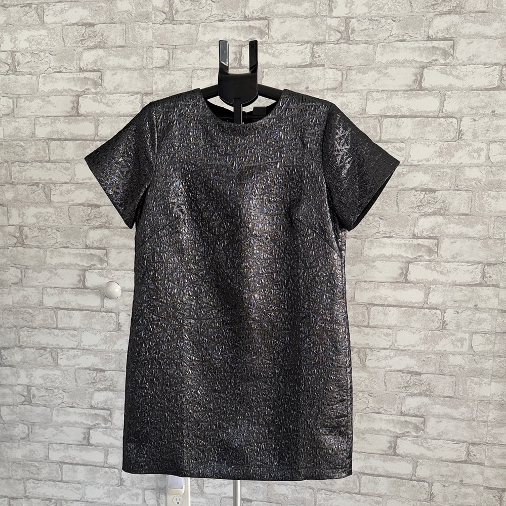 LOFT Metallic Black Dress